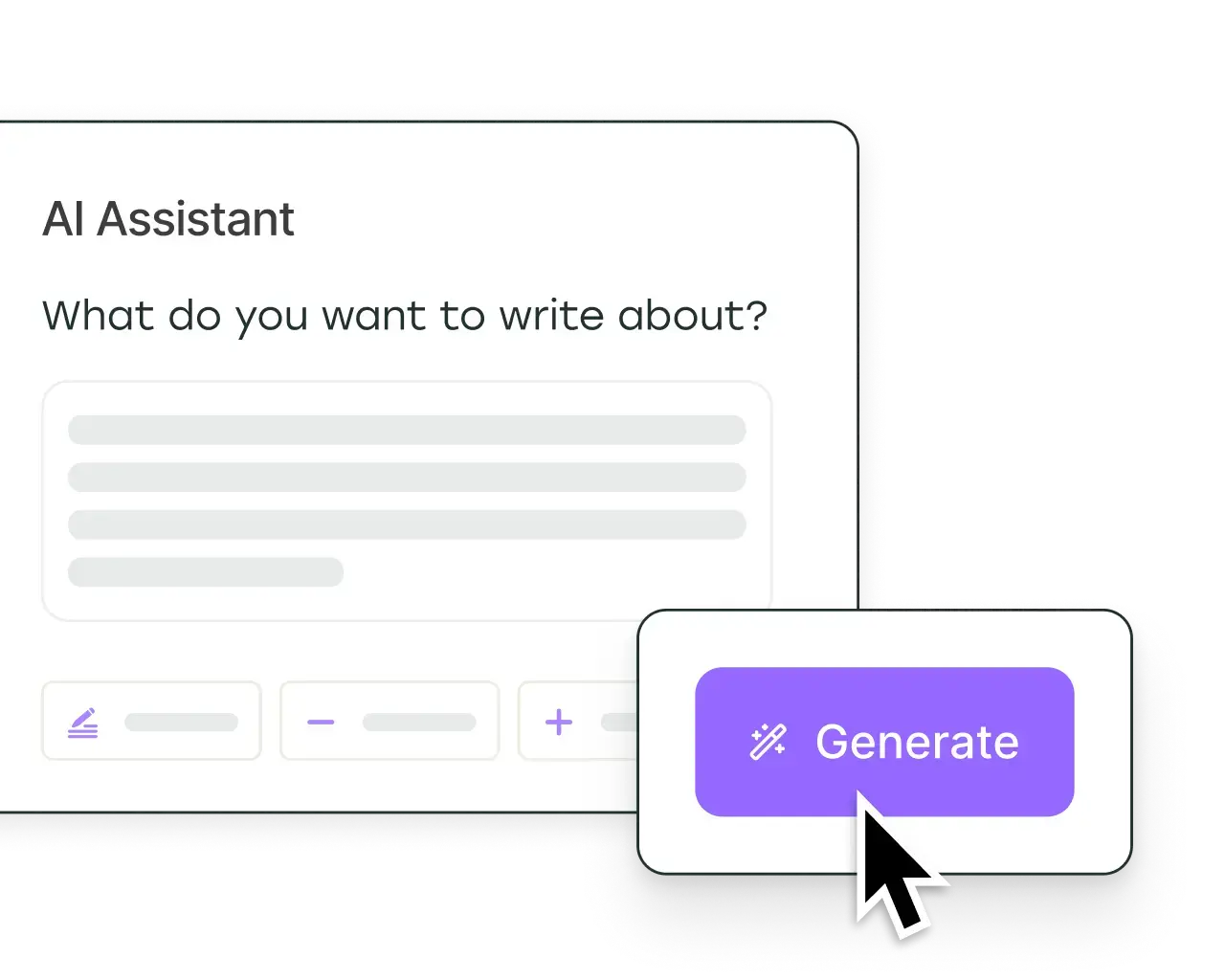 Buffer AI Assistant with options to generate posts from prompts and refine content.